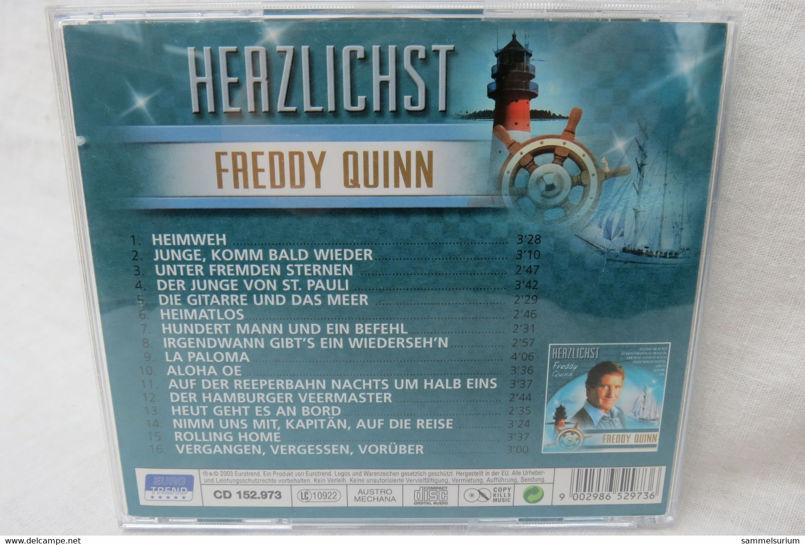 CD "Freddy Quinn" Herzlichst - Autres - Musique Allemande