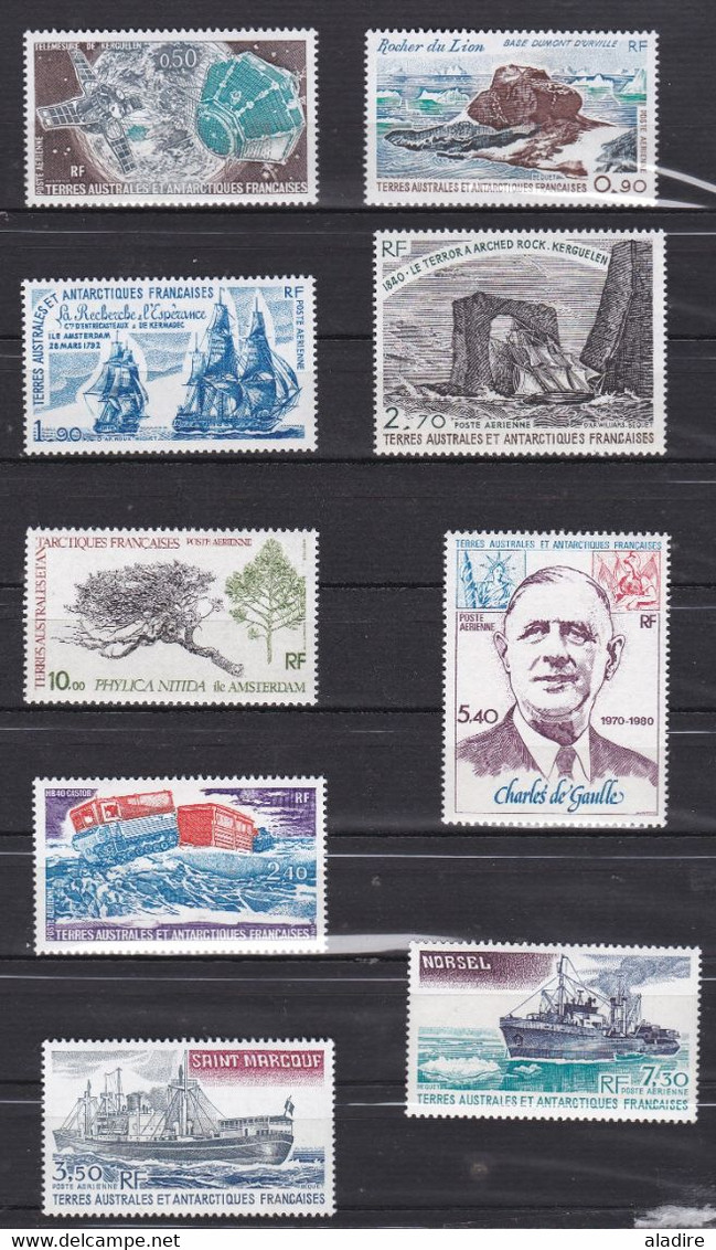 Petite collection de timbres des TAAF : Terres Australes et Antarctiques Françaises - Bloc, bandes, timbres neufs