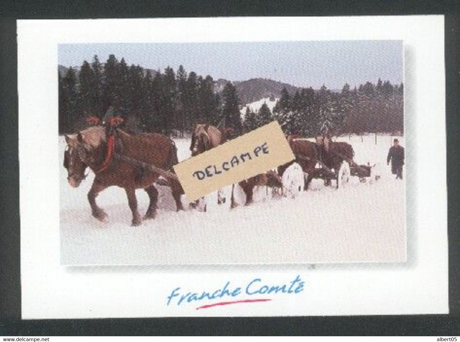 Images De Franche-Comté  Le Débardage Du Bois En Hiver - Franche-Comté