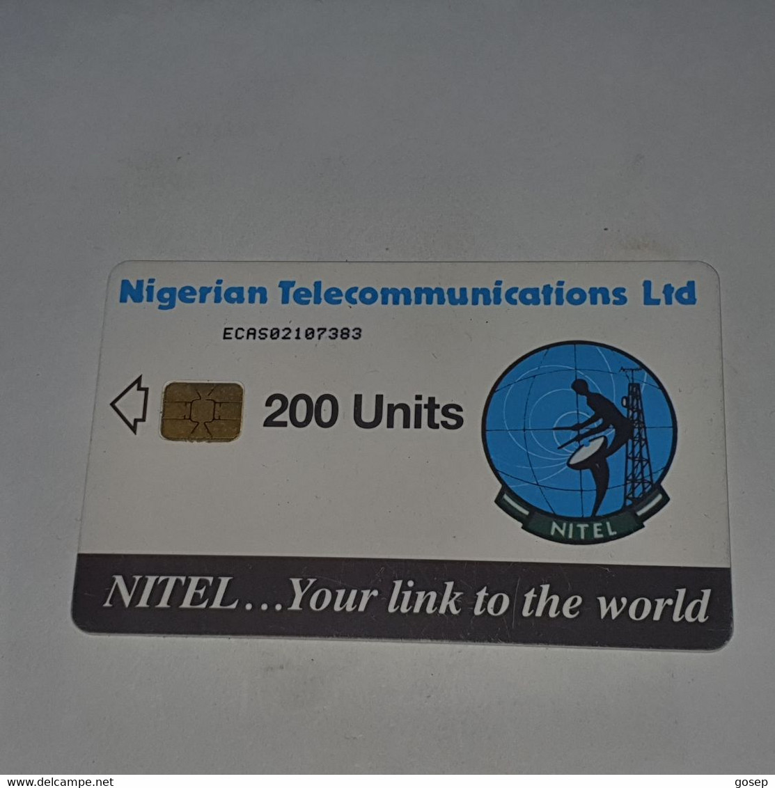 NIGERIA-(NG-NIT-0036)-earth Station 200-(13)-(200units)-(ECAS02107383)-used Card+1card Prepiad Free - Nigeria