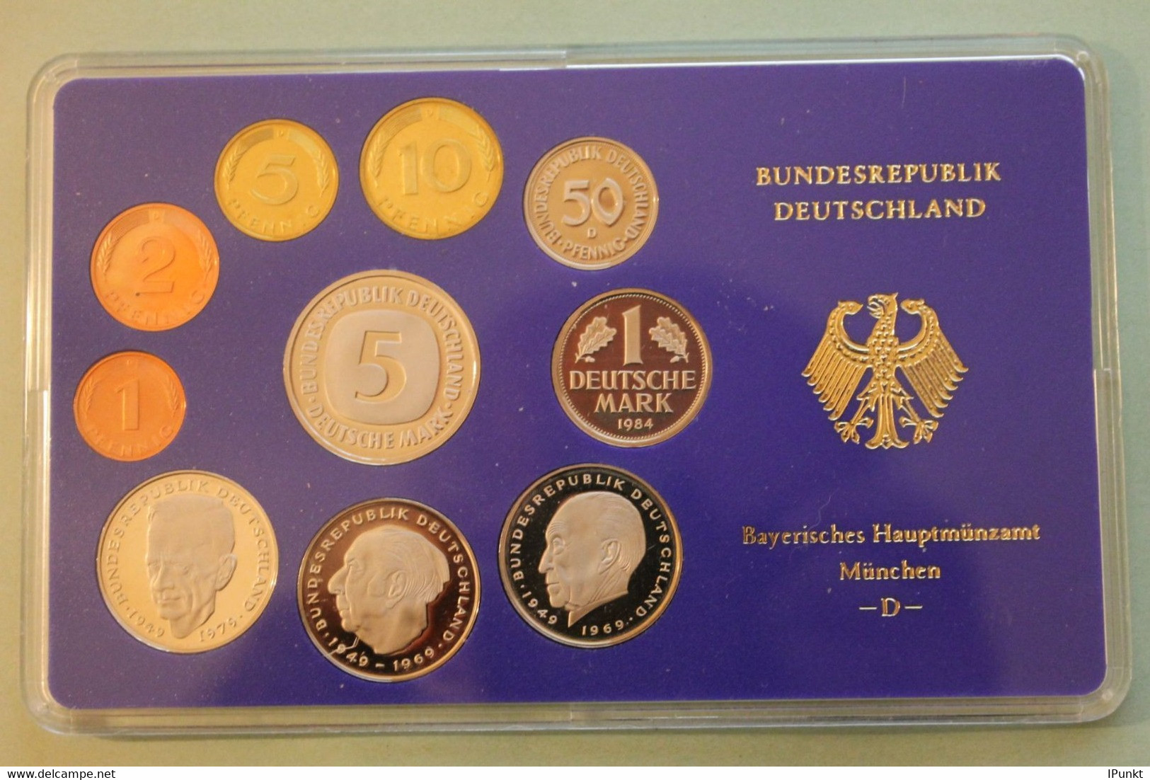 Deutschland, Kursmünzensatz Spiegelglanz (PP), 1984, D - Sets De Acuñados &  Sets De Pruebas