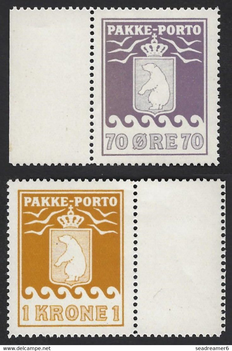 Groenland Colis Postaux N°10 & 11** 70 Ore Violet Et 1 Kronen Ocre BDFeuille Les 2 Tres Frais & TTB - Parcel Post