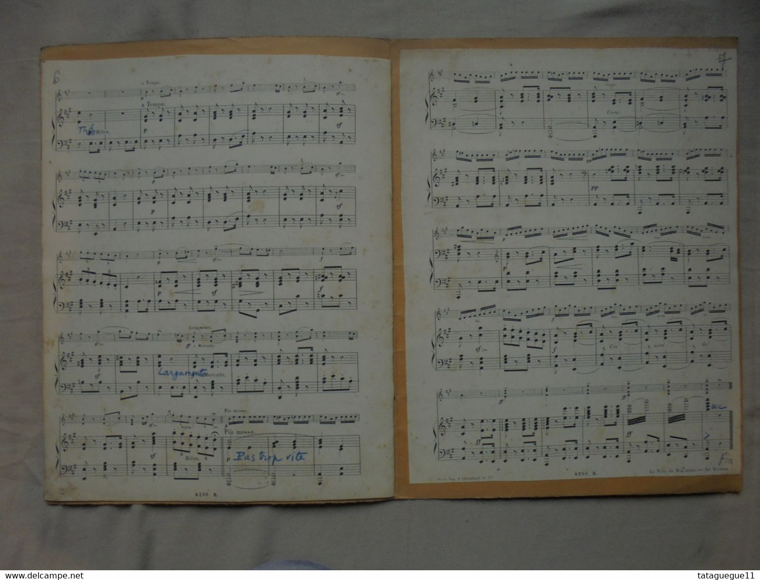 Ancien - Partition La Fille Du Régiment Fantaisie Violon Et Piano AD. Herman - Other Instruments