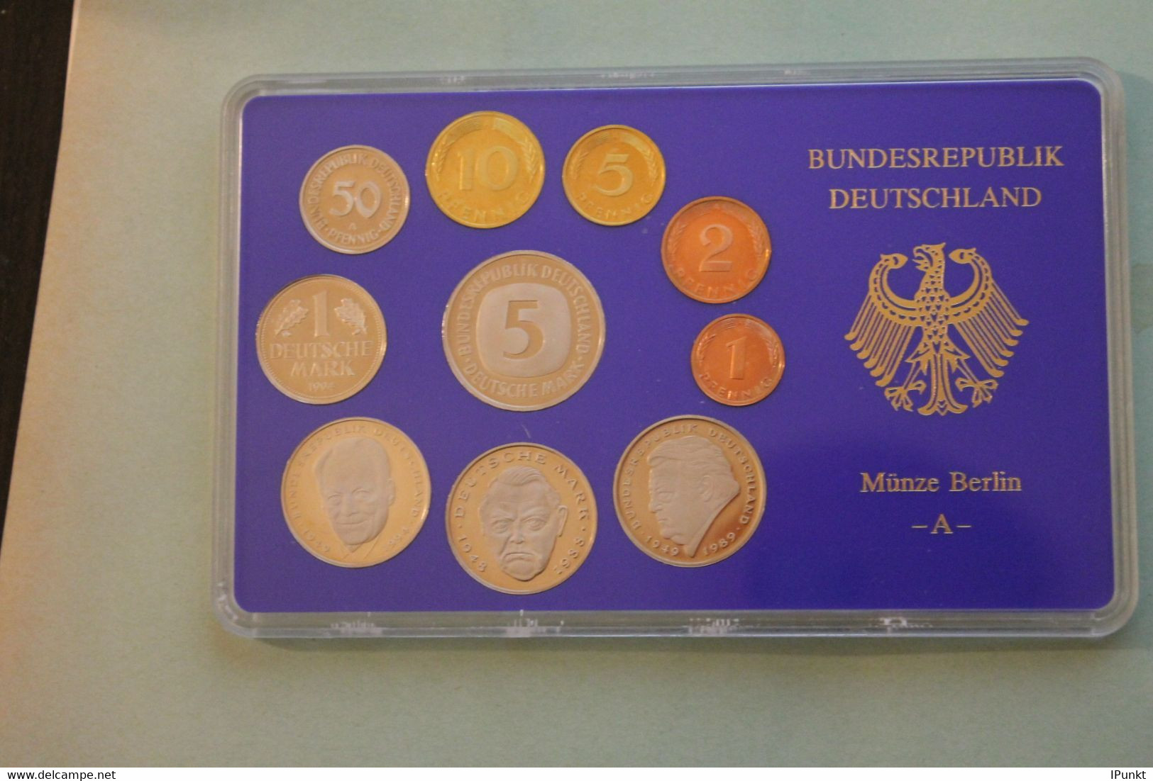 Deutschland, Kursmünzensatz Spiegelglanz (PP), 1994, A - Mint Sets & Proof Sets