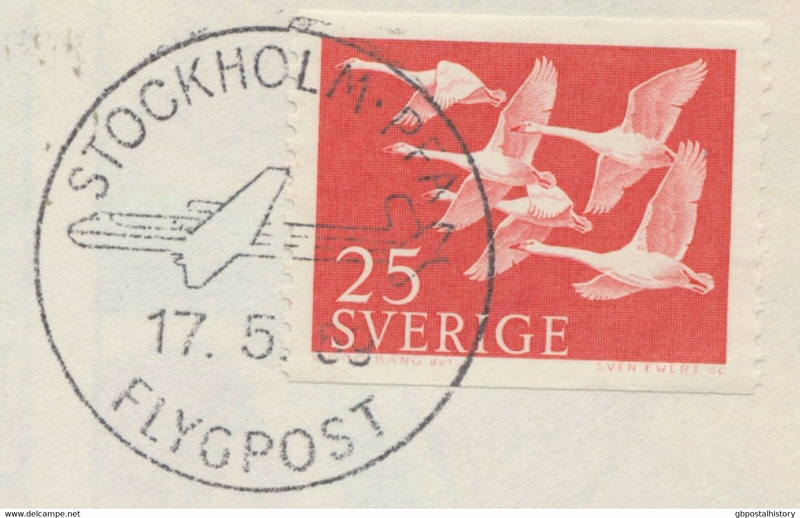 SWEDEN 1959 First Flight SAS First Caravelle Jet Flight "STOCKHOLM - DUSSELDORF" - Lettres & Documents