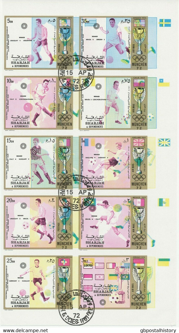 SHARJAH 1972 Olympische Spiele München - Fußball - Jules-Rimet-Pokal O ABARTEN - Schardscha