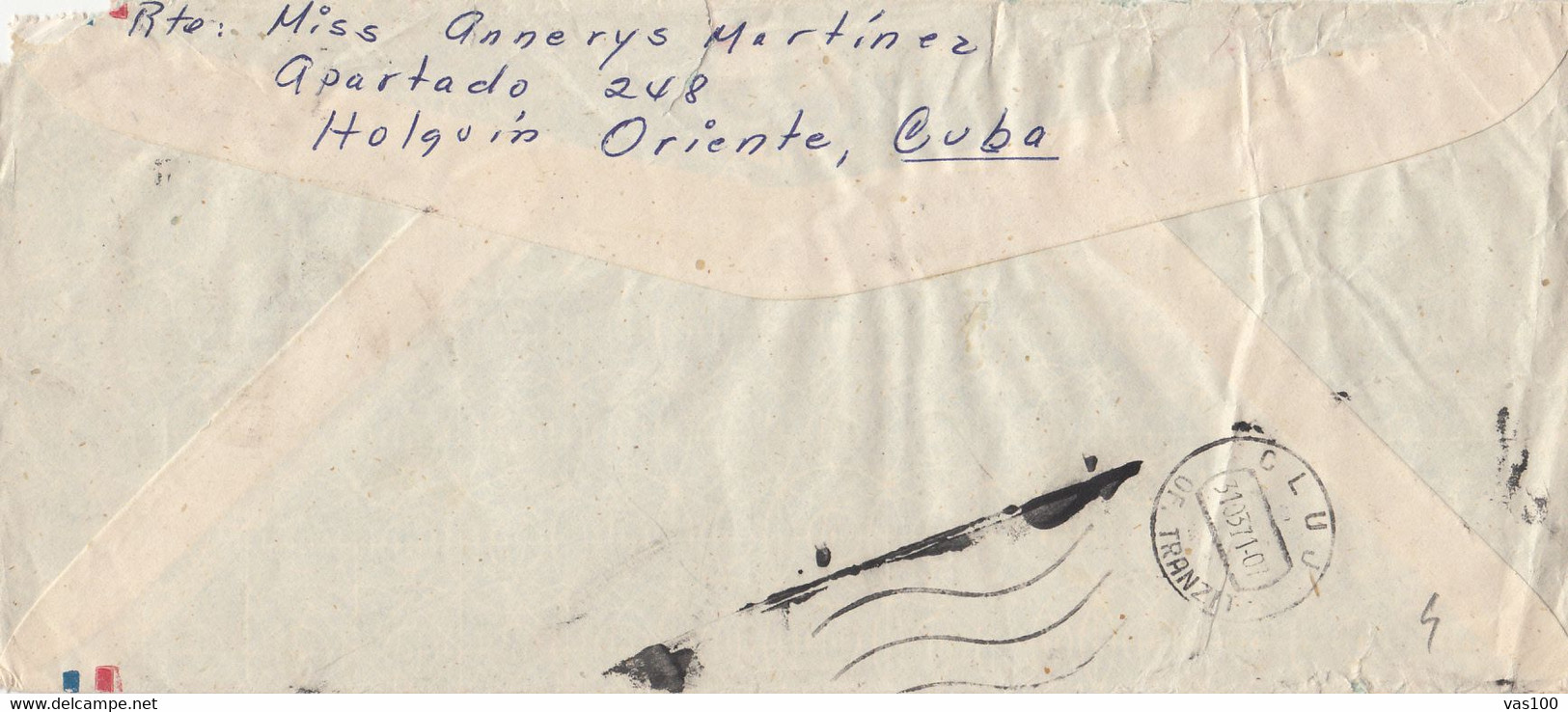 FLOWER, SHELL, MILITARY SCHOOL, GYMNASTICS, BASKETBALL, STAMPS ON COVER, 1970, CUBA - Briefe U. Dokumente