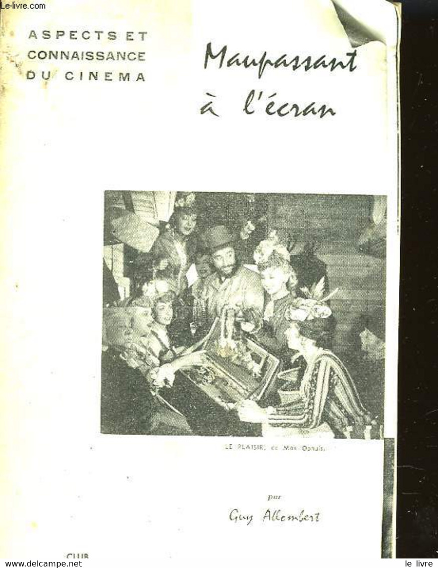 MAUPASSANT A L'ECRAN - ALLOMBERT GUY - 1958 - Cinéma / TV