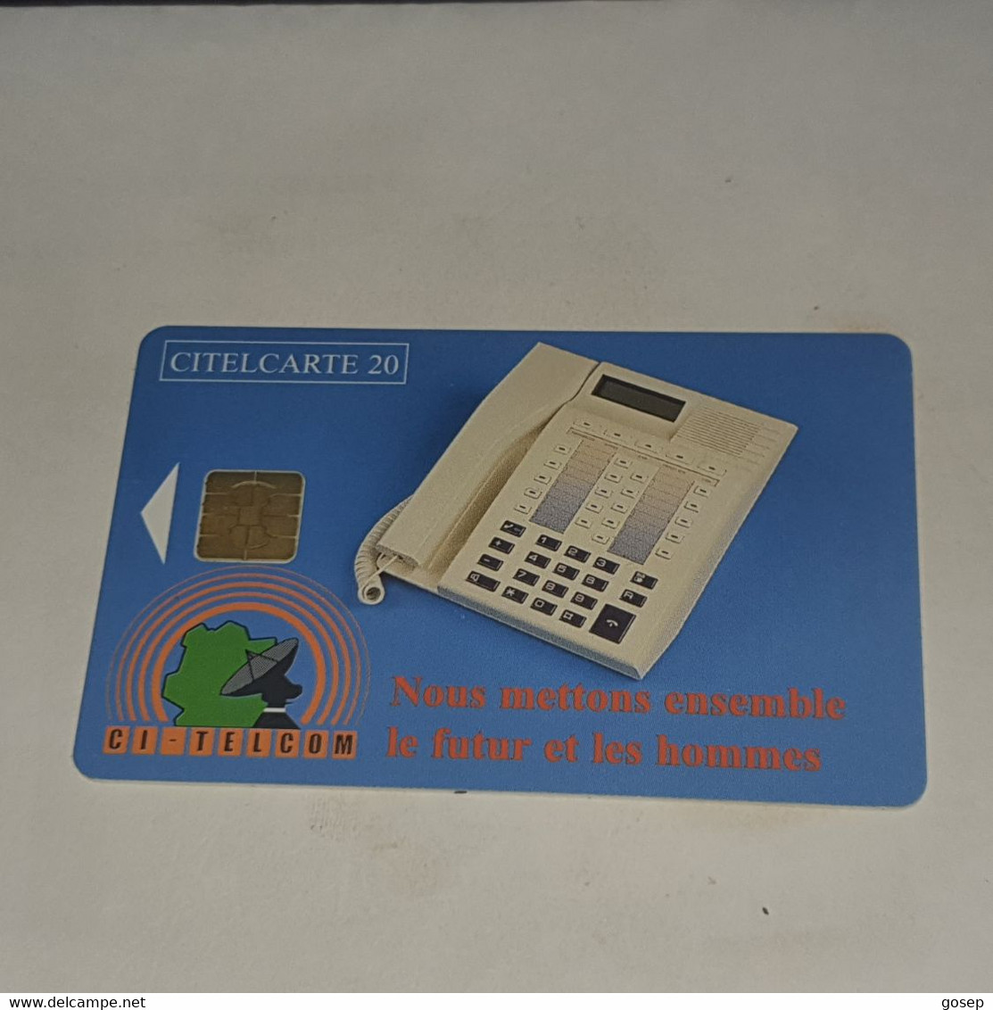 Ivory Coast-CI-CIT-0019)-telephone Nous-(4)-(20units)-(000181820)-(tirage-150.000)-used Card+1card Prepiad Free - Costa D'Avorio