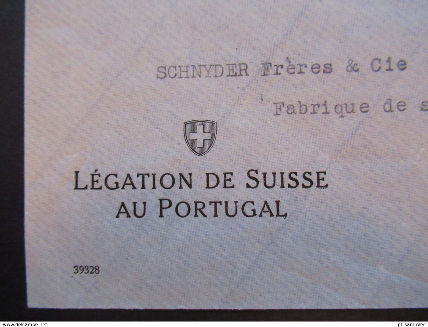 Portugal 1940  Ausstellung Portugiesische Welt Nr. 621 (2) MeF Luftpost Umschlag Der Legacion De Suisse Au Portugal - Covers & Documents