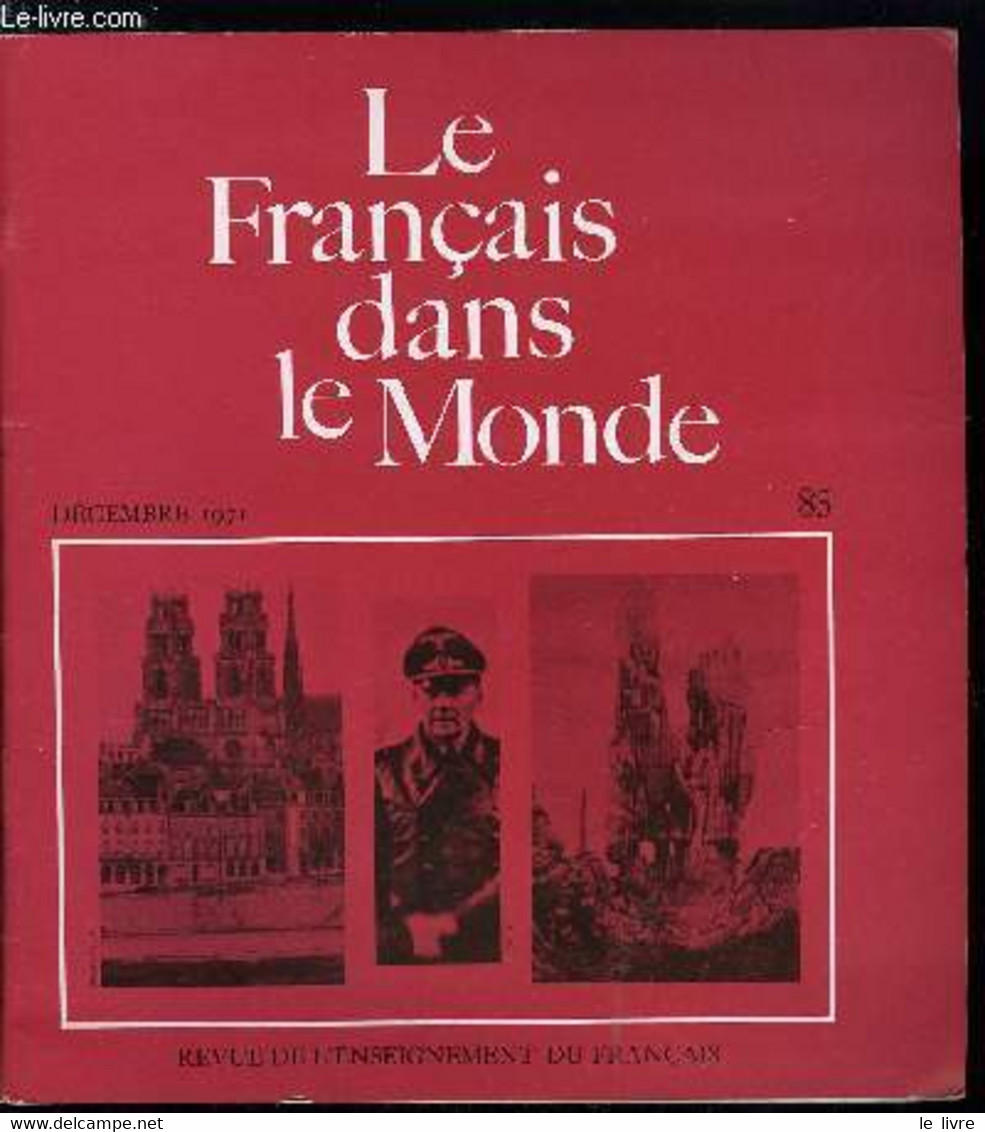 Le Français Dans Le Monde N° 85 - Les Modèles De Grammaire Et Leurs Applications A L'enseignement Des Langues Vivantes P - Atlanten