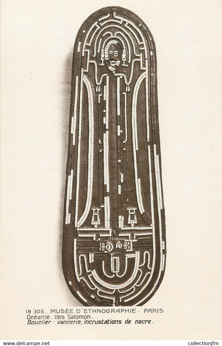 CPA OCEANIE "Iles Salomon, Bouclier" / ARCHEOLOGIE - Salomon