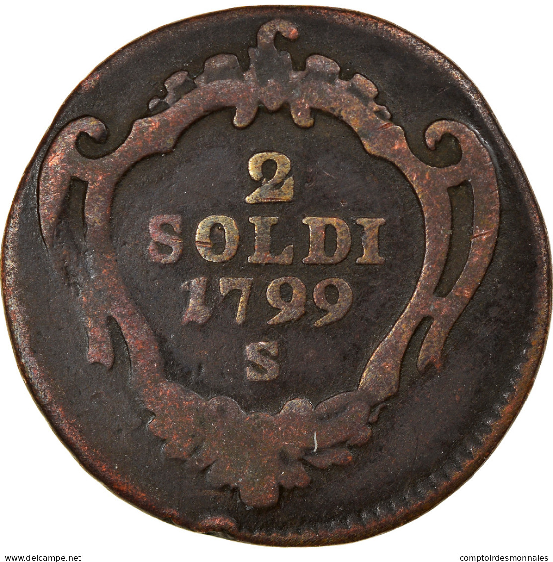 Monnaie, États Italiens, GORIZIA, Francesco II, 2 Soldi, 1799, Schm, TB - Gorizien