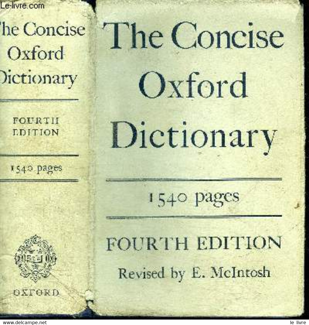 THE CONCISE OXFORD DICTIONARY OF CURRENT ENGLISH - FOWLER H.W. / FOWLER F.G. - 1951 - Dictionnaires, Thésaurus