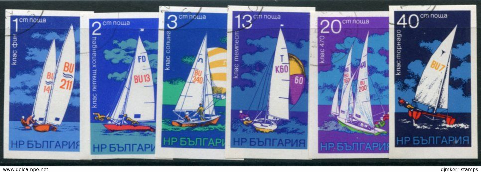 BULGARIA 1973 Sailing Sports Imperforate Used.  Michel 2294-99 - Used Stamps