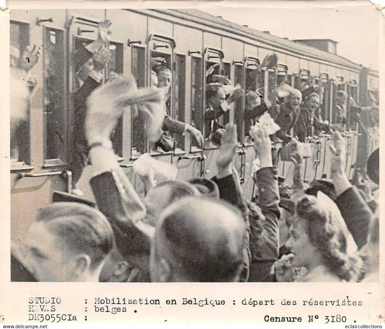 Photographie:   Guerre   Belgique Mobilisation. Départ Des Réservistes Belges (voir Scan Et Commentaires) - Altri & Non Classificati