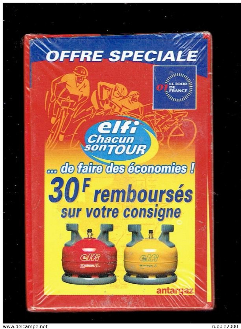 JEU 32 CARTES A JOUER PUBLICITE BOUTEILLE DE GAZ ELFI ANTARGAZ OFFRE SPECIALE LE TOUR DE FRANCE 2001 - 32 Cartes