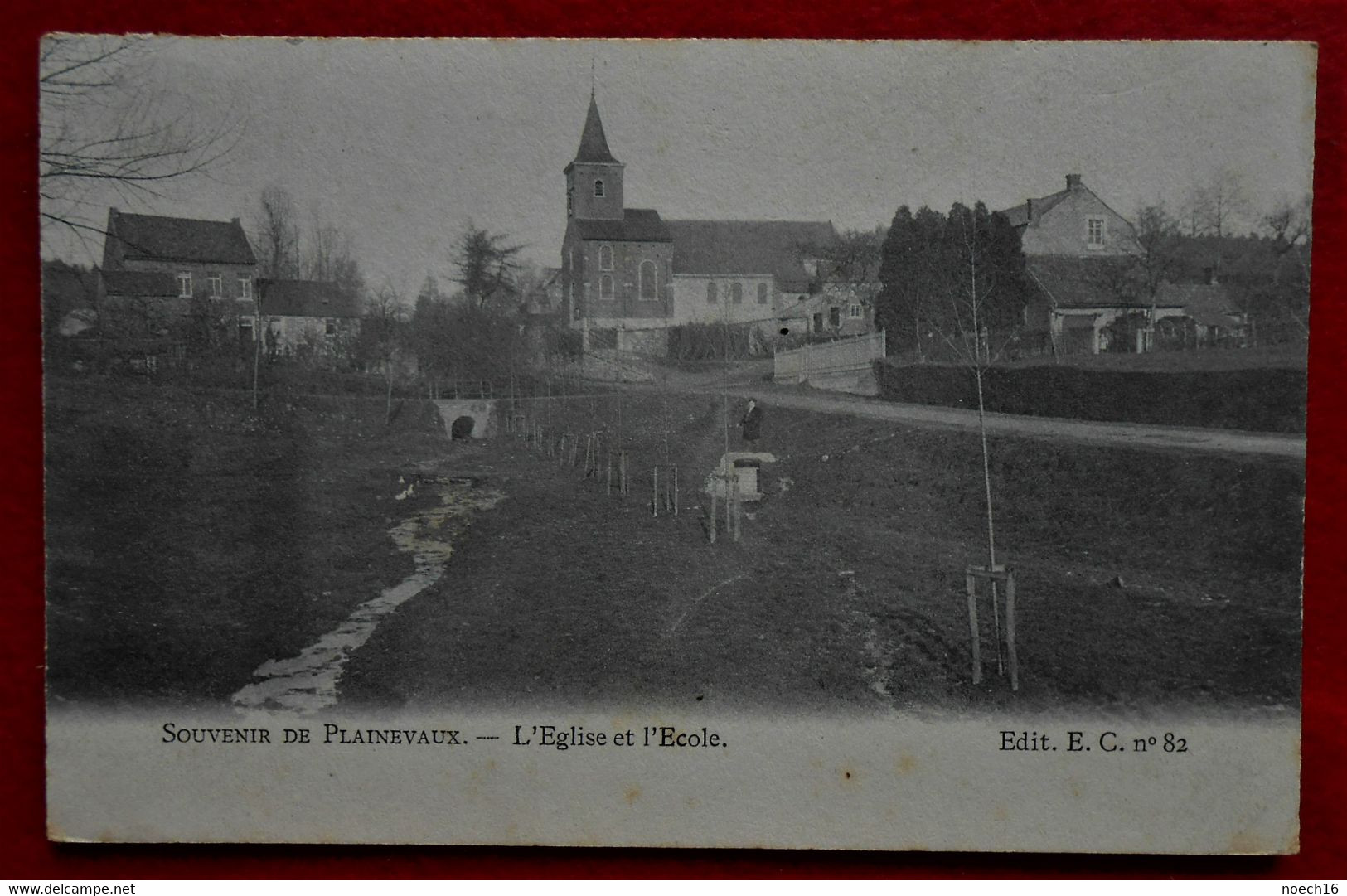 CPA 1910 Souvenir De Plainevaux, Neupré - L'Eglise Et L'Ecole - Neupré