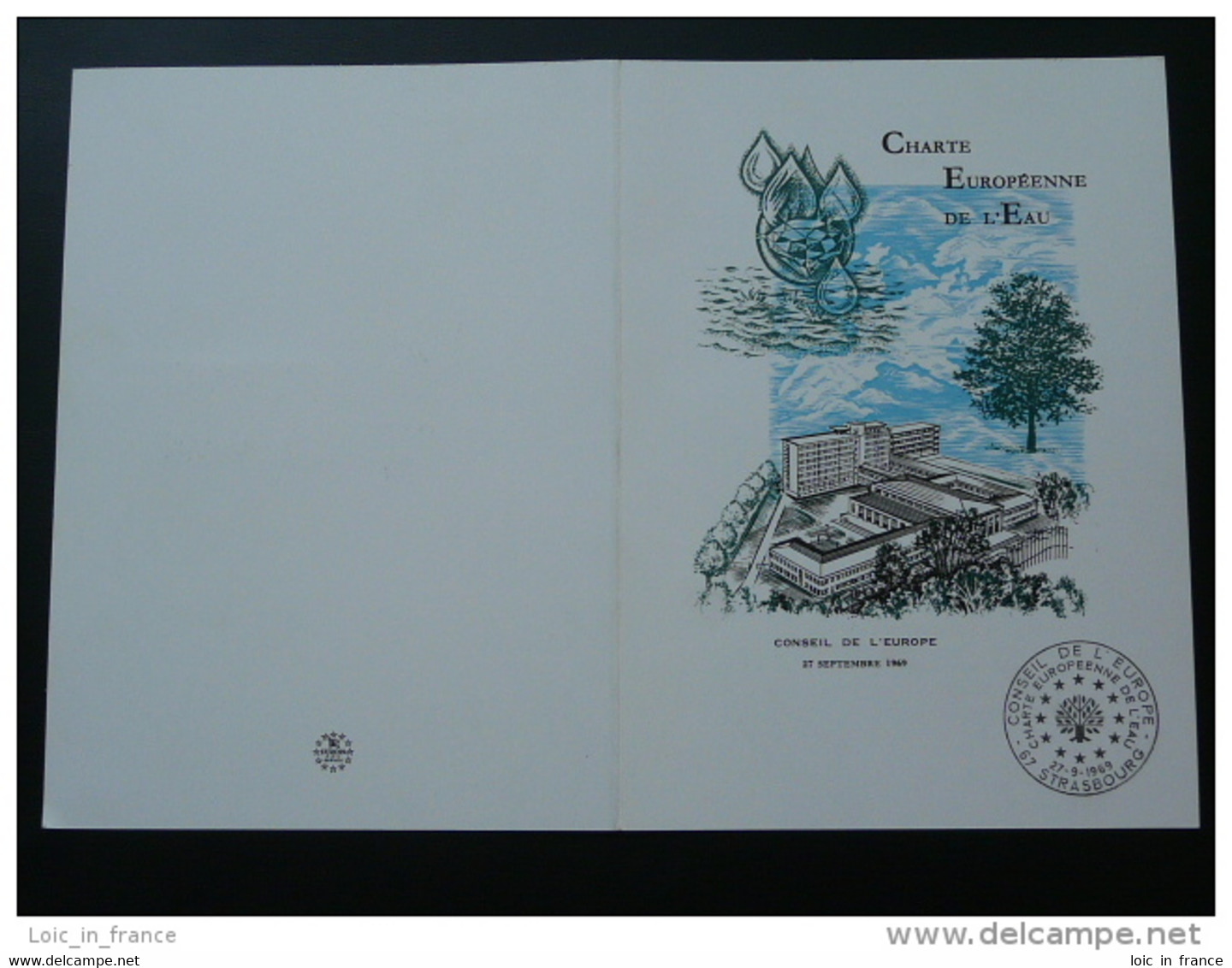 Dépliant Folder Charte Européenne De L'eau Nature And Water Conservation Conseil De L'Europe 1969 - Acqua