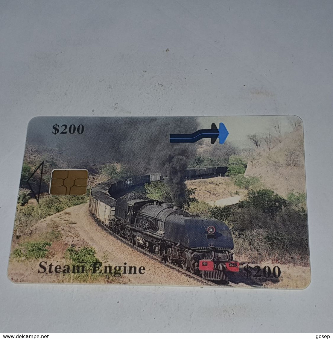 Zimbabwe-(ZIM-31/1)-steam Engine-(60)-($200)-(1300-039407)-(12/00)-used Card+1card Free - Zimbabwe