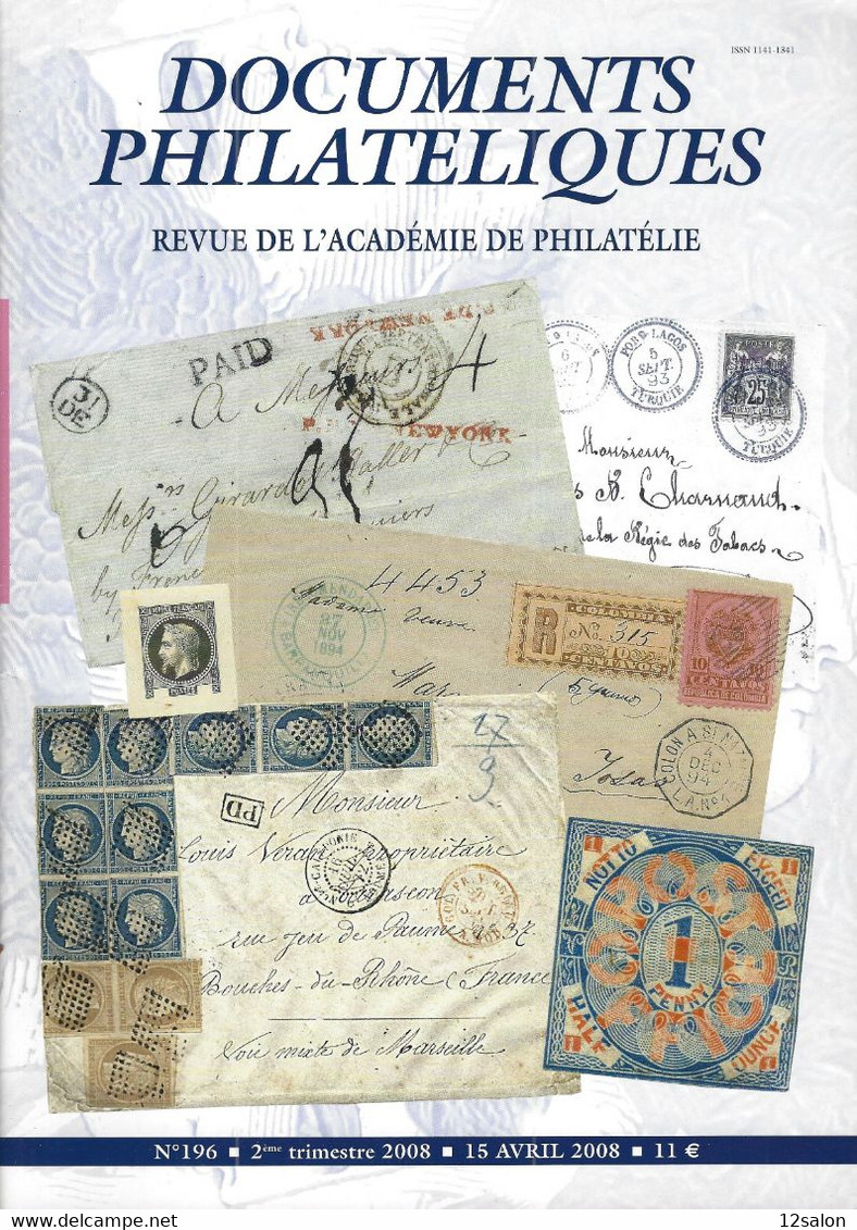 ACADEMIE DE PHILATELIE DOCUMENTS PHILATELIQUES  N° 196 + Sommaire - Andere & Zonder Classificatie