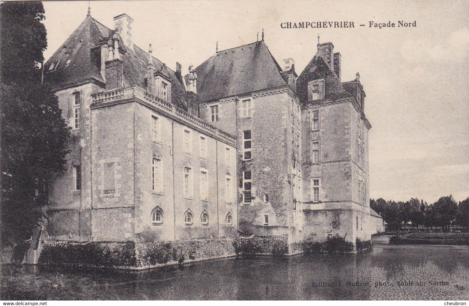 37. CLERE LES PINS. CPA. CHÂTEAU DE CHAMPCHEVRIER. FAÇADE NORD - Cléré-les-Pins