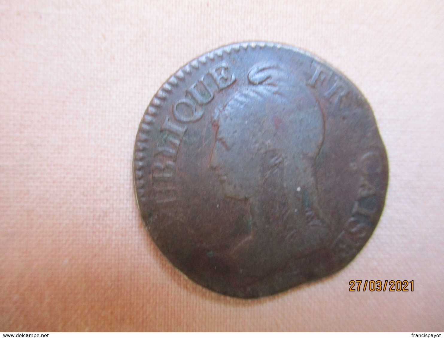 France: 5 Centimes An 6 D (Lyon) - Refrappage Du Décime R1 - 1795-1799 French Directory