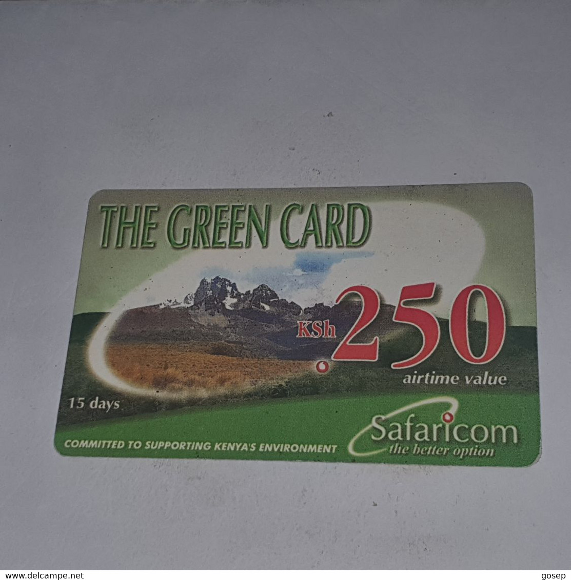Kenya-(ke-gre-ref-01/1-30630)the Green Card-(13)-(KSh250)-(0145-5356-1404)-(look Out Side)-used Card+1card Prepiad Free - Kenia