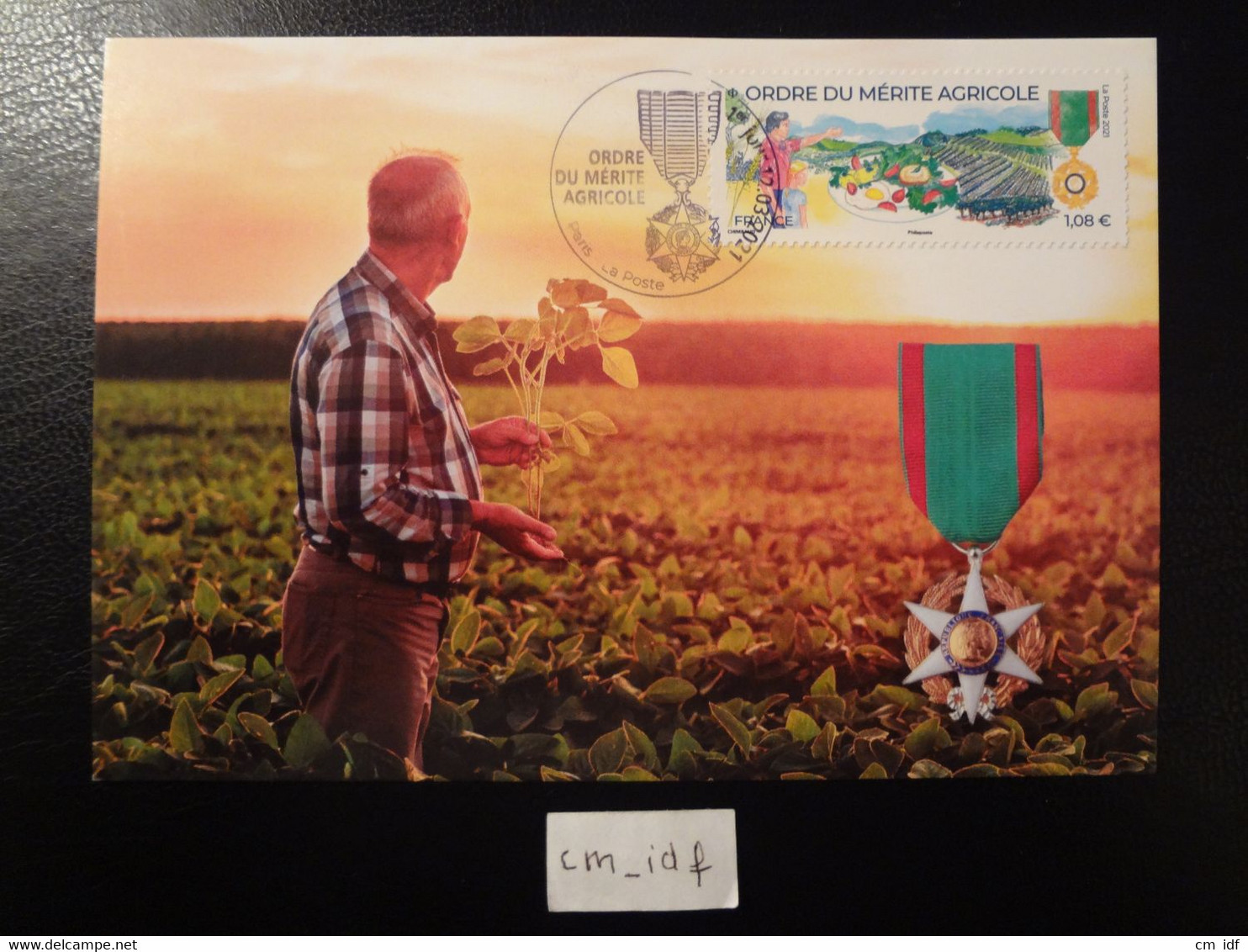 FRANCE 2021 1,08 EURO " ORDRE DU MÉRITE AGRICOLE " OBLITÉRATION 12.03.2021 CARTE POSTALE F.D.C. - 2020-…