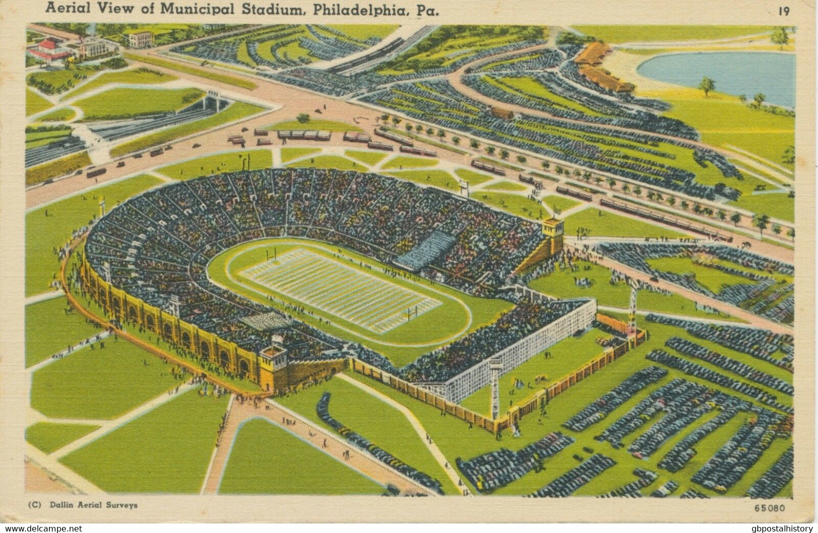 USA Ca. 1950, Superb Mint Postcard Aeril View Of Municipal Stadium, PHILADELPHIA - Philadelphia