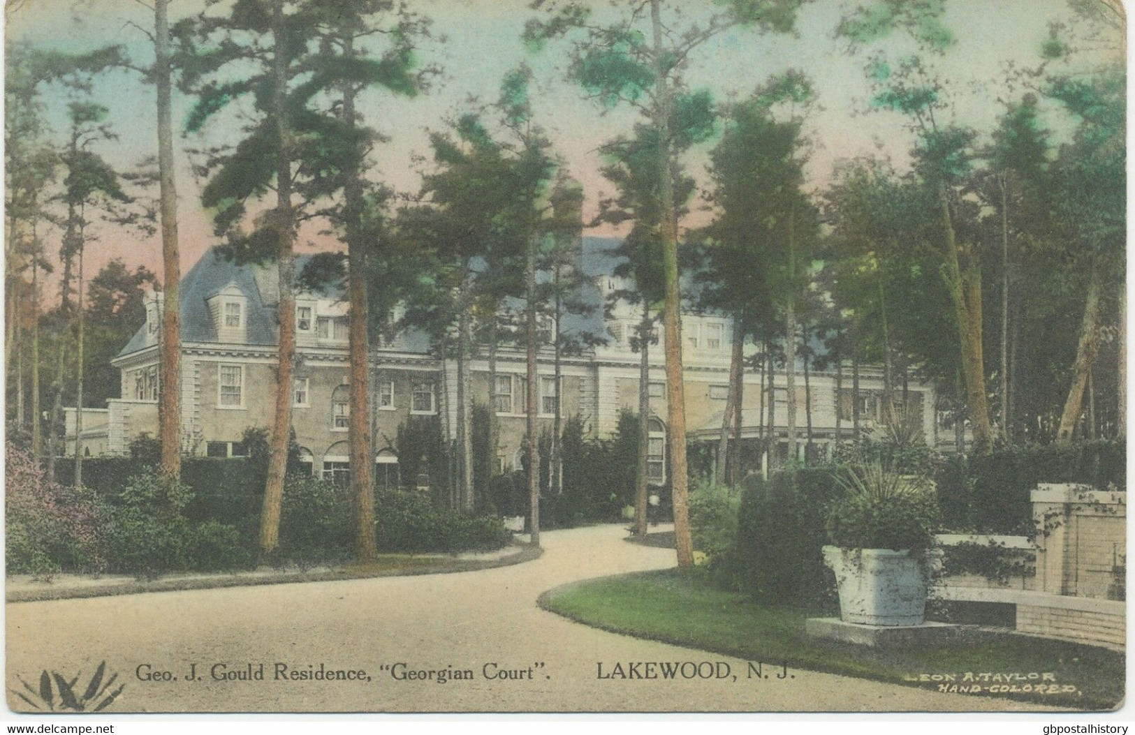 USA 1920 5 Different VFU/superb Handcoloured Postcards (Leon A. Taylor) LAKEWOOD - Andere & Zonder Classificatie