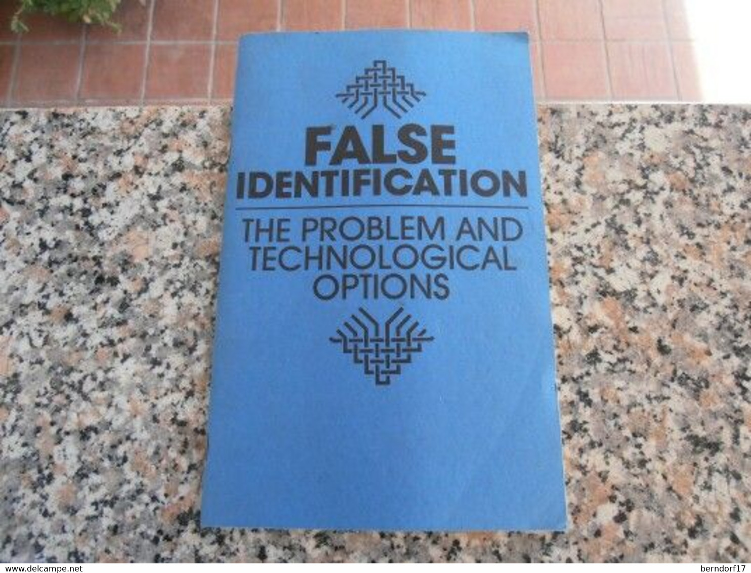 FALSE I.D.-PROBLEM & TECH OPTIONS MANUAL - United States