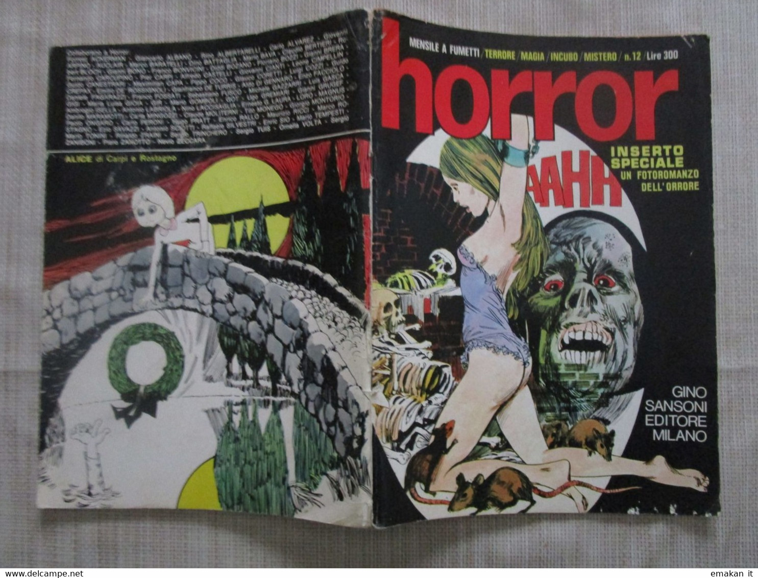 # HORROR N 12 / 1970 SANSONI EDITORE / ANDIAMO ALL' HAVANA DI BONVI - First Editions