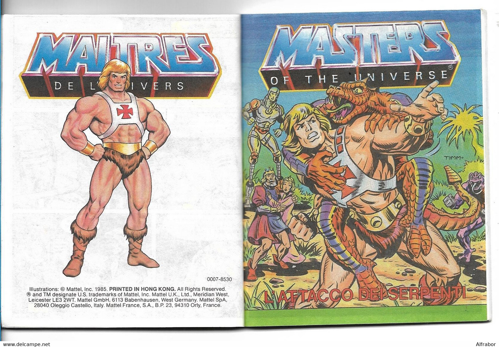 MASTERS OF THE UNIVERSE - COMICS BOOK 1985- LES SERPENTS ATTAQUENT /SNAKE ATTACK / SCHLANGENBRUT /L'ATTACO DEI SERPENTI- - Maîtres De L'Univers