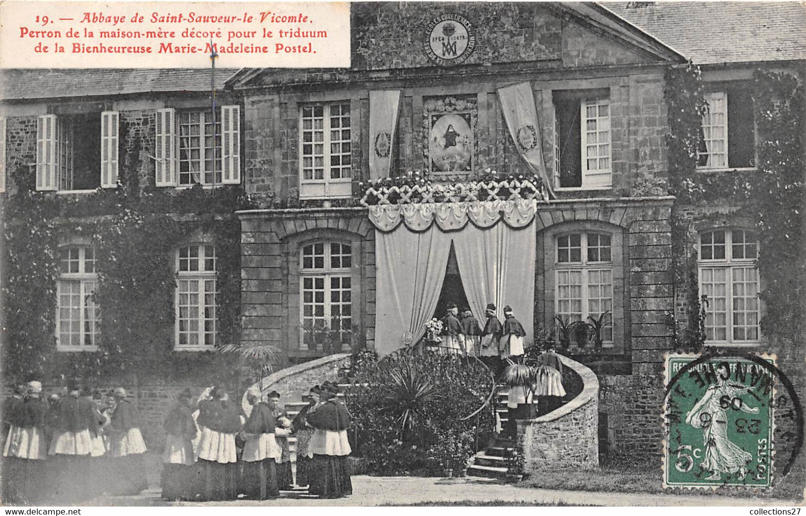 50-SAINT-SAUVEUR-LE-VICOMTE- ABBAYE , PRERON DE LA MAISON-MERE DECORE POUR LE TRIDUUM DE LA BIENHEUREUSE MARIE MADELEIN - Saint Sauveur Le Vicomte