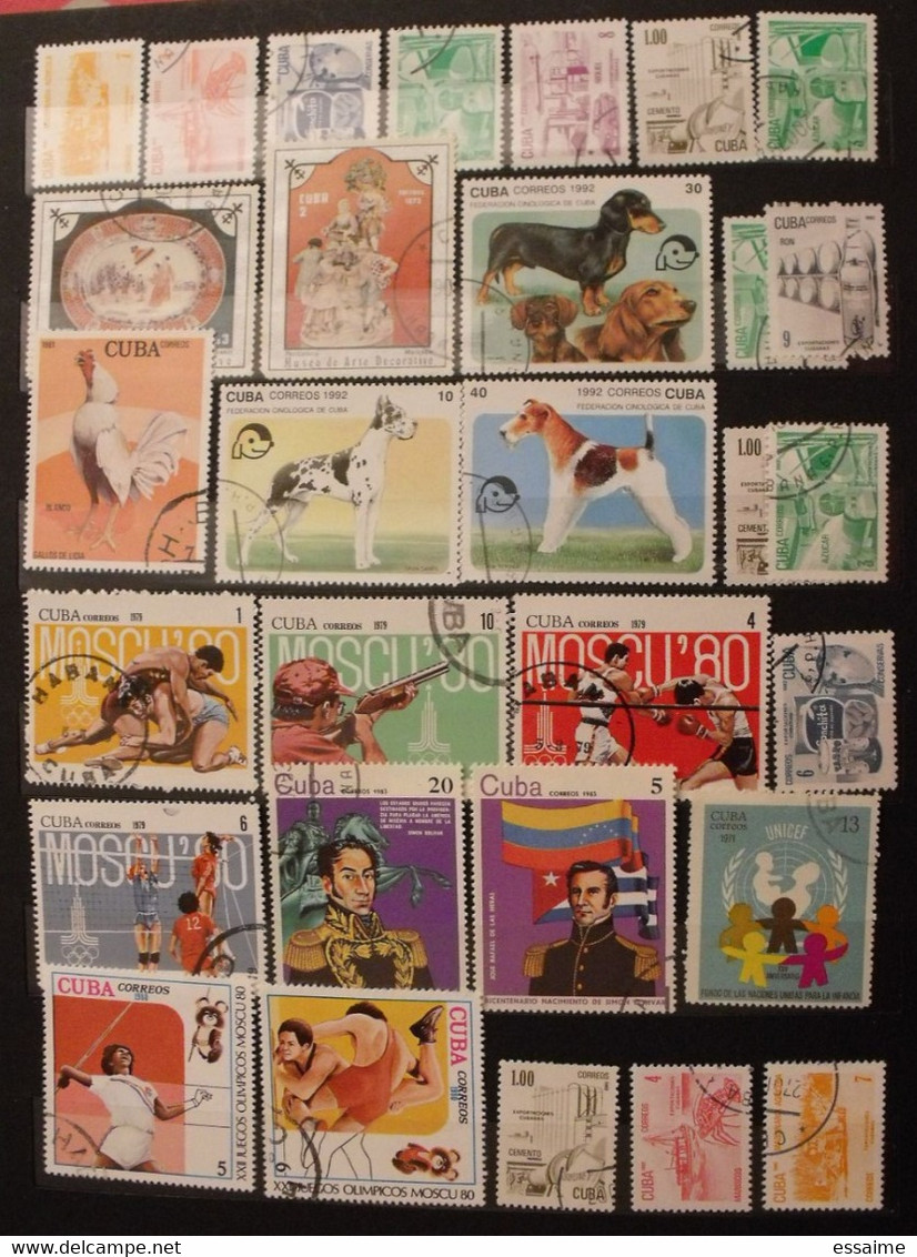 Cuba. Collection De  65 Timbres - Collezioni & Lotti