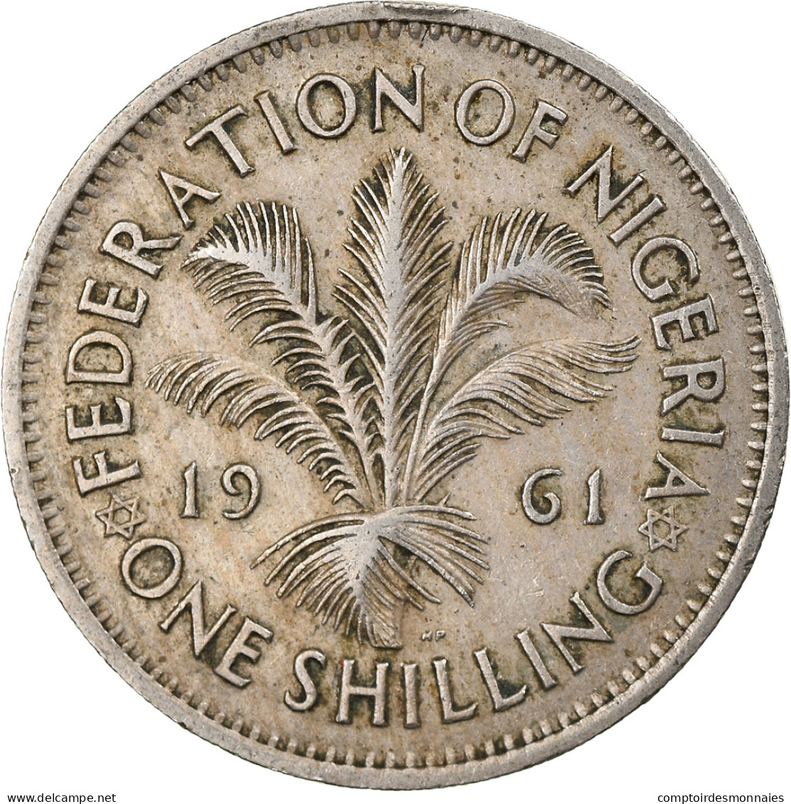 Monnaie, Nigéria, Elizabeth II, Shilling, 1961, TTB, Copper-nickel, KM:5 - Nigeria
