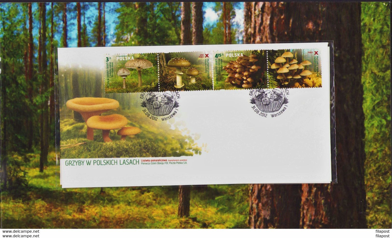 POLAND 2012 Booklet / Edible And Poisonous Mushrooms In Polish Forests / Full Sheet MNH** + 2 X FDC FV - Booklets