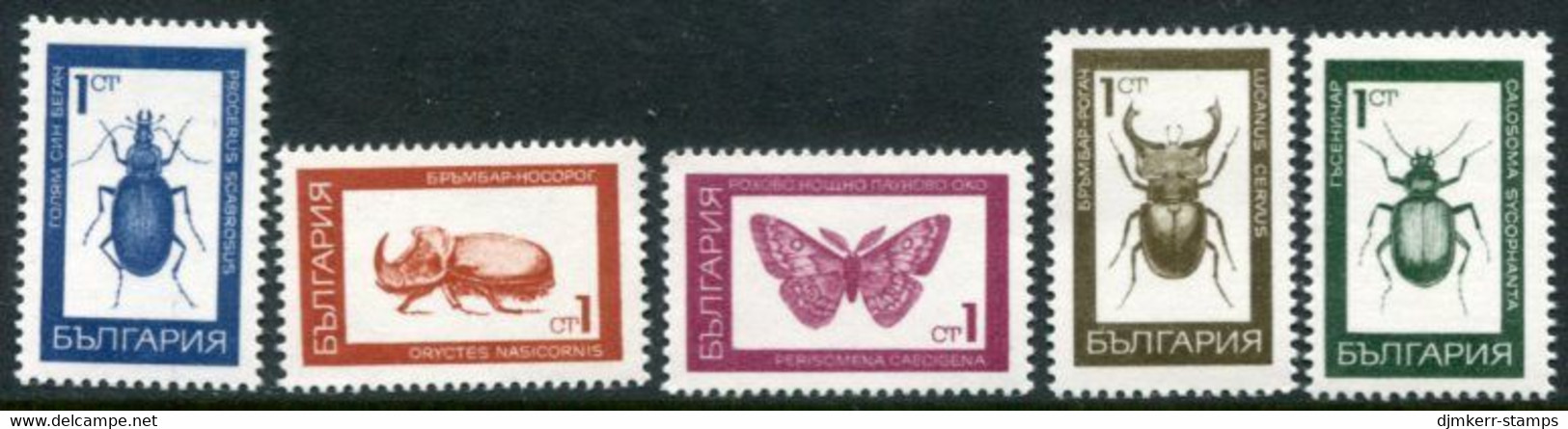 BULGARIA 1968 Insects MNH / **.  Michel 1826-30 - Unused Stamps