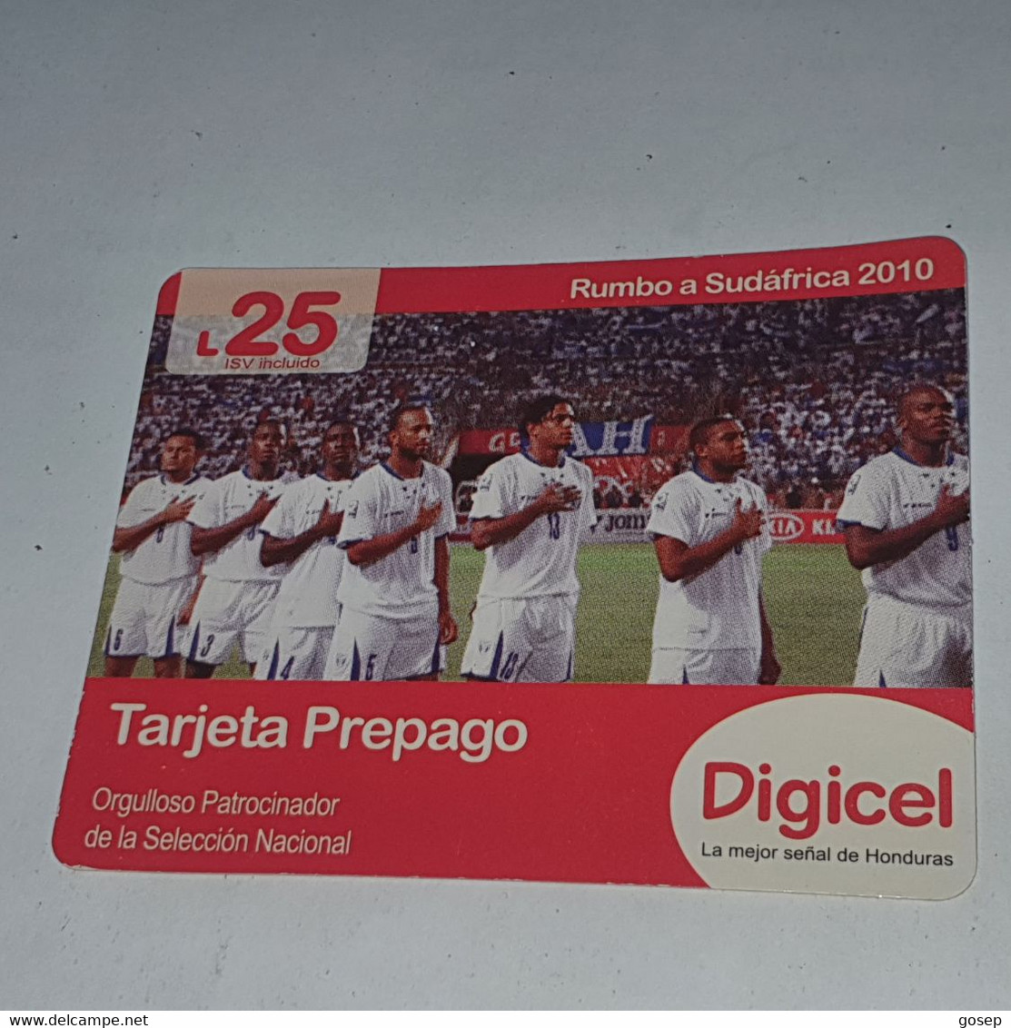 Honduras-(HN-DIG-REF-0002)-national Foot-ball Team-(1)-(L25)-(31/1/2011)-(265266251865)-used Card - Honduras