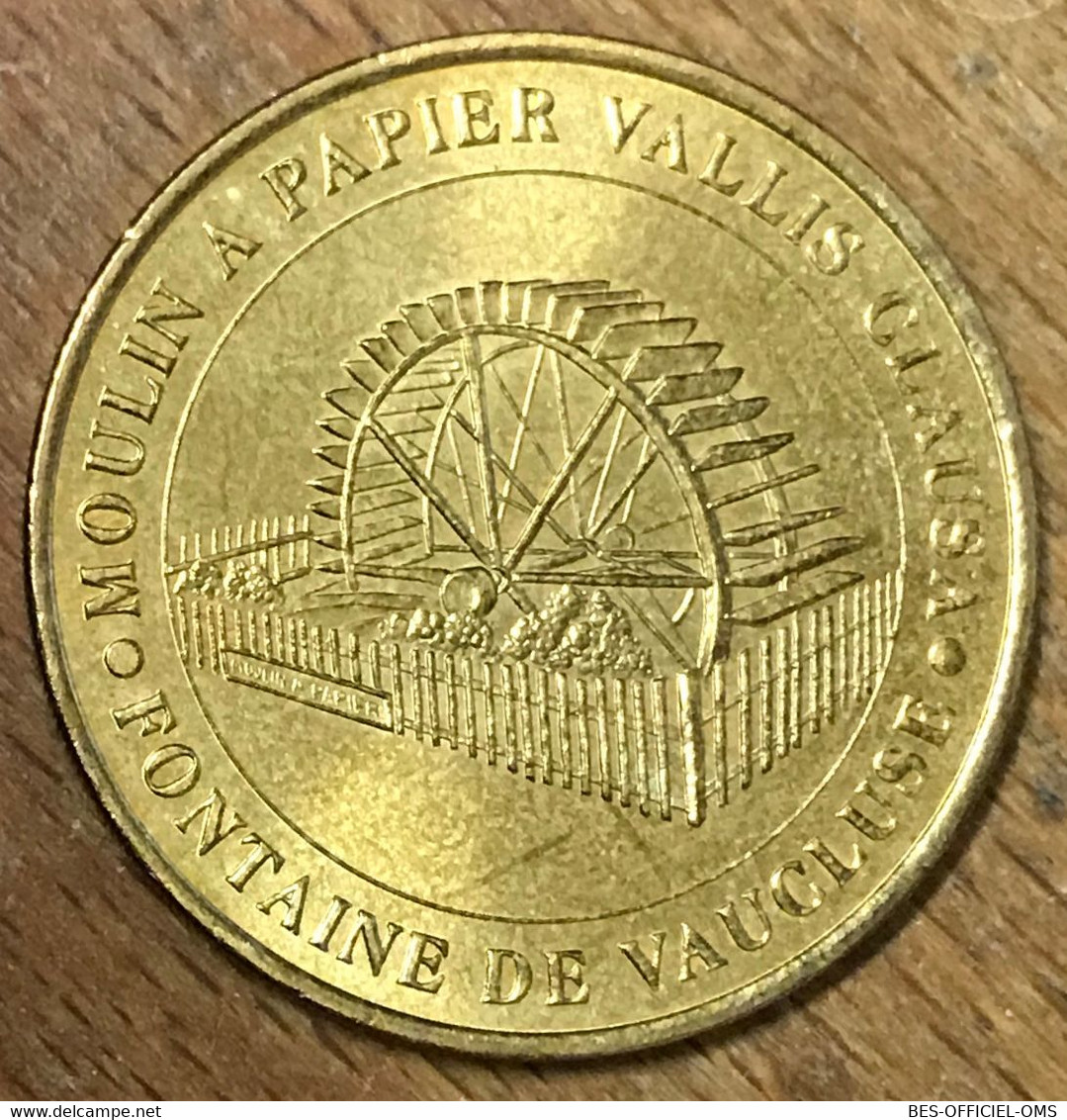 84 FONTAINE DE VAUCLUSE VALLIS CLAUSA MDP 2001 MÉDAILLE SOUVENIR MONNAIE DE PARIS JETON TOURISTIQUE MEDALS COINS TOKENS - 2001