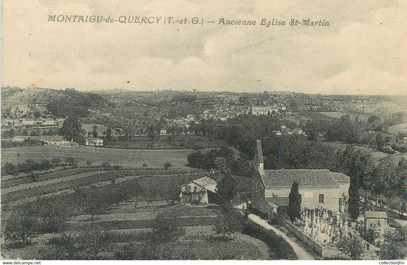 / CPA FRANCE 82 "Montaigu De Quercy, Ancienne église Saint Martin" - Montaigu De Quercy