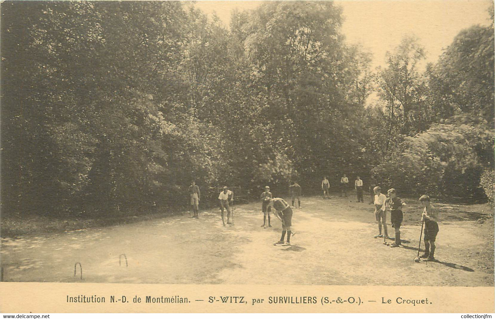 / CPA FRANCE 95 "Saint Witz Par Survilliers, Le Croquet" - Saint-Witz