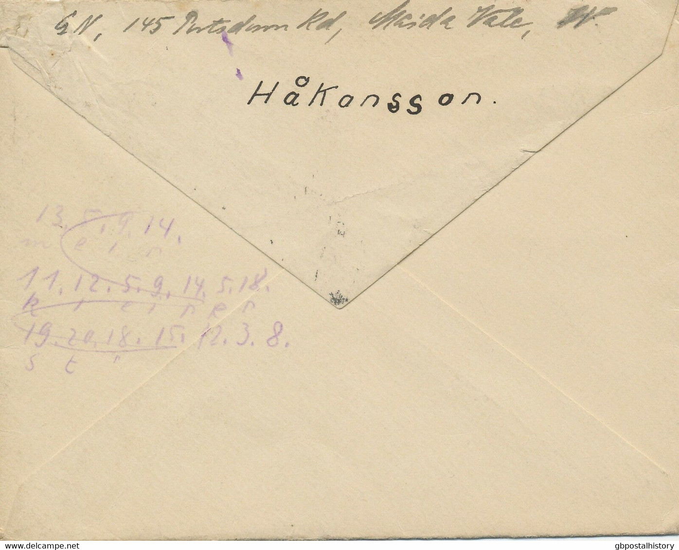 GB 1902/12 Edward VII 1 1/2d Normal Paper, Chalky Coated Paper, Somerset Print Each as Additional Franking On 3 PS Env - Lettres & Documents