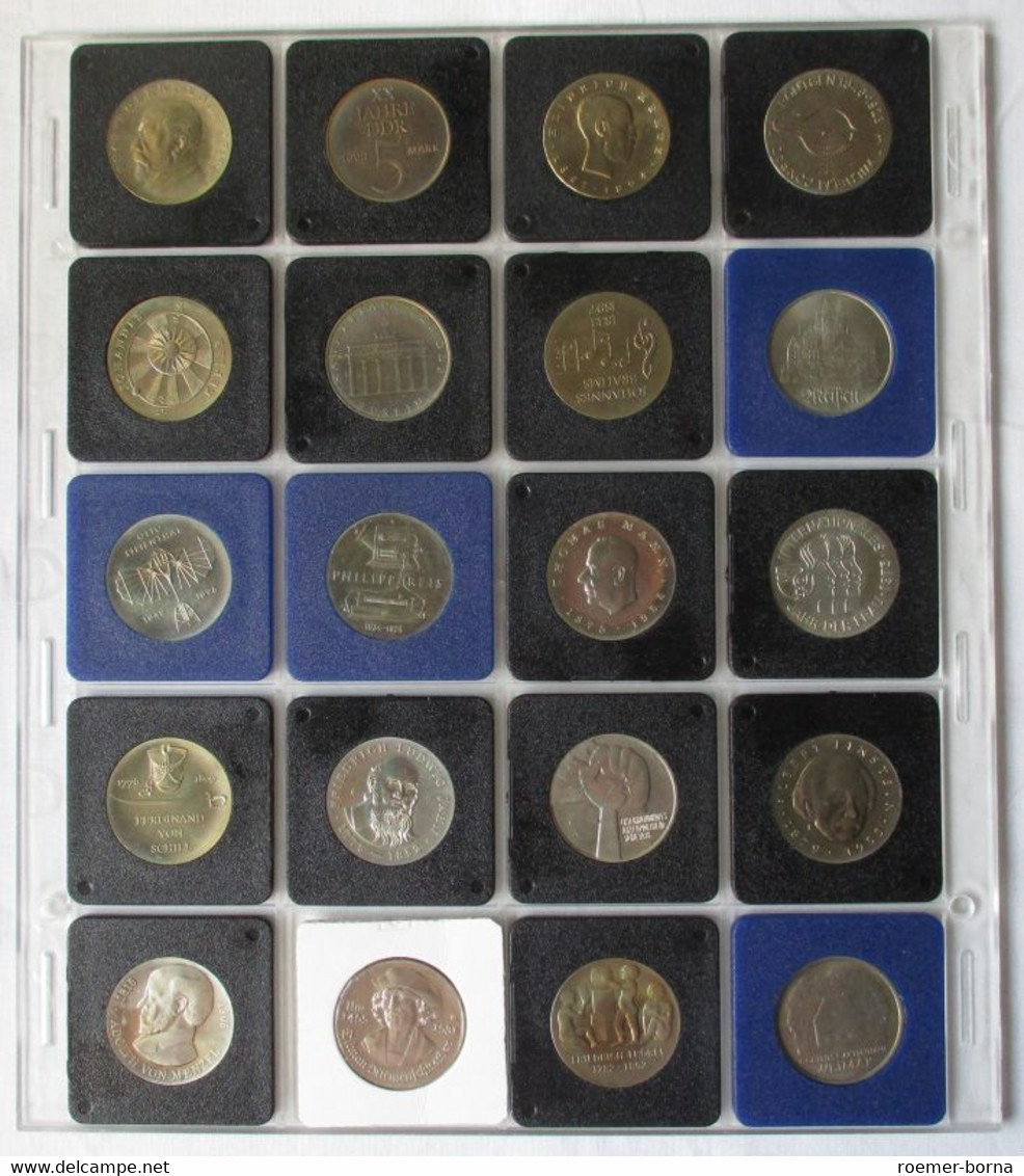 DDR Gedenkmünzensammlung Komplett 123 Münzen Stempelglanz (111376) - Collections