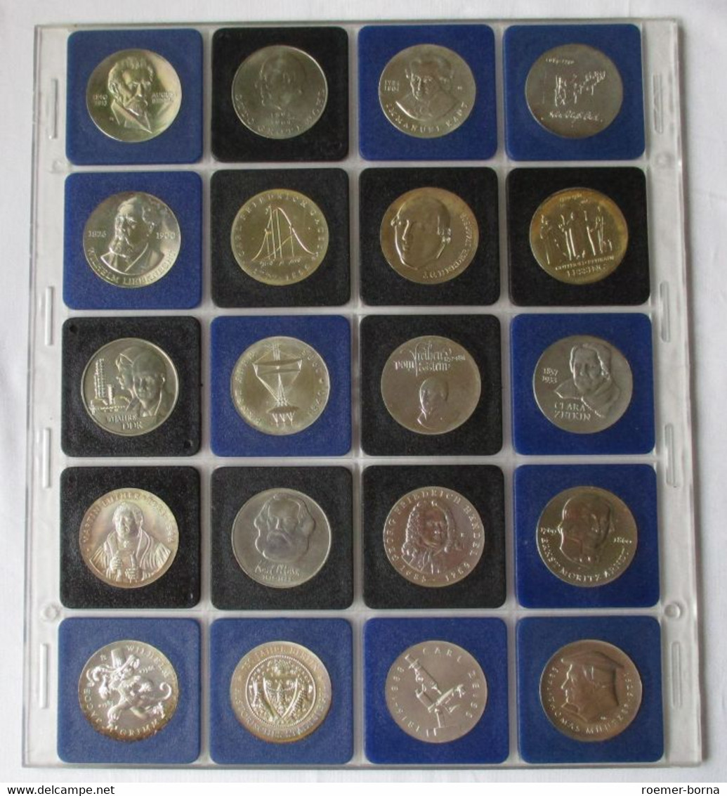 DDR Gedenkmünzensammlung komplett 123 Münzen Stempelglanz (111376)