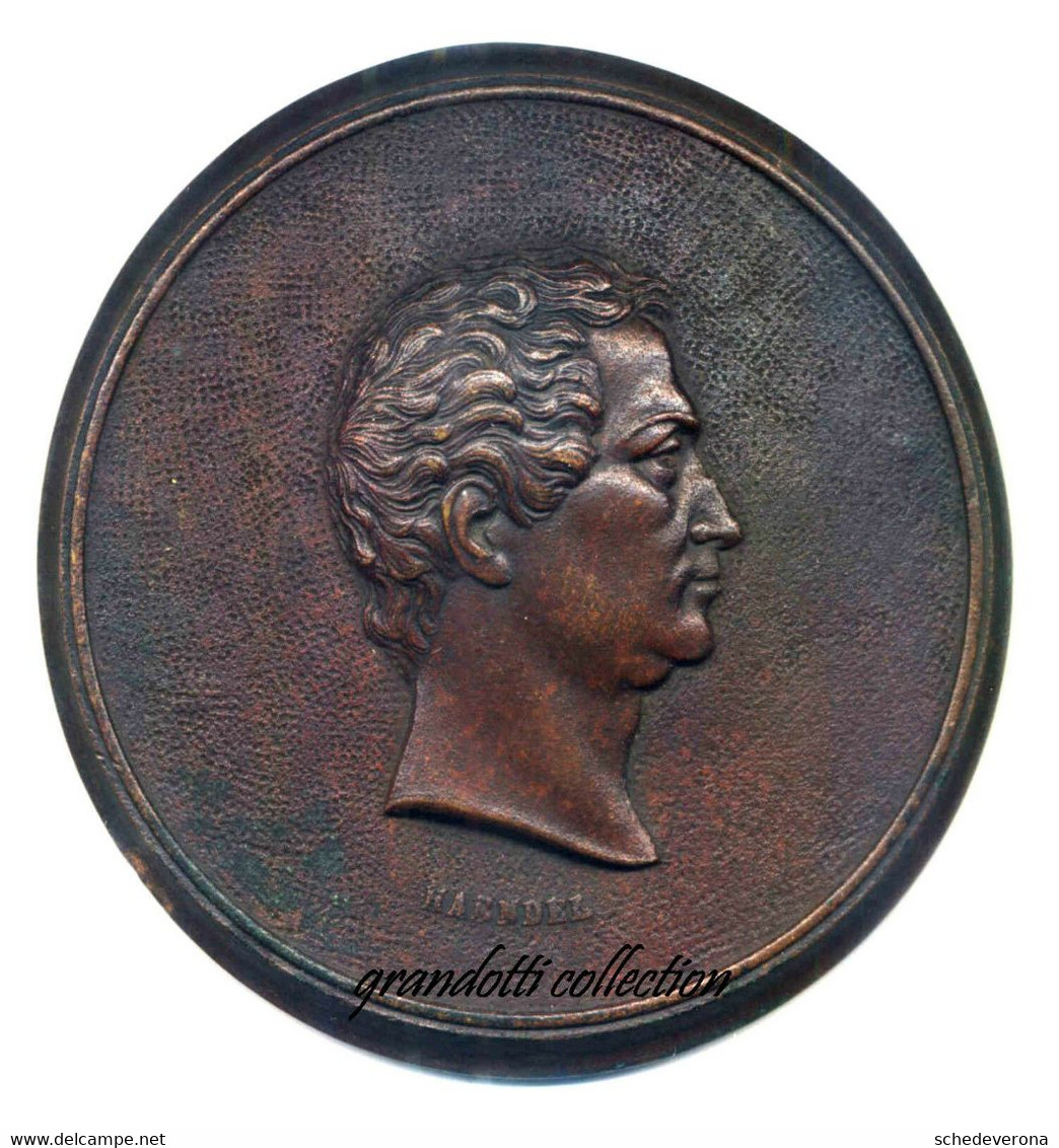 GEORG FRIEDRICH HÄNDEL ENORME BRONZO CELEBRATIVO FINE 1800 - Adel