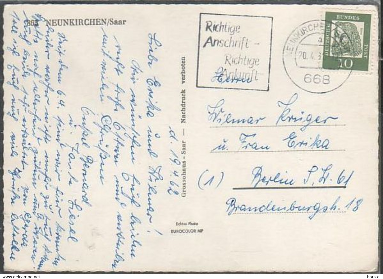 D-66538 Neunkirchen - Alte Ansichten - Cars - Renault - Nice Stamp - Kreis Neunkirchen