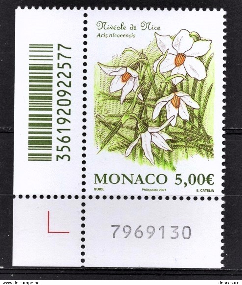 MONACO 2021 - LA NIVÉOLE DE NICE - Y.T N° 3265 /NEUF ** - Unused Stamps