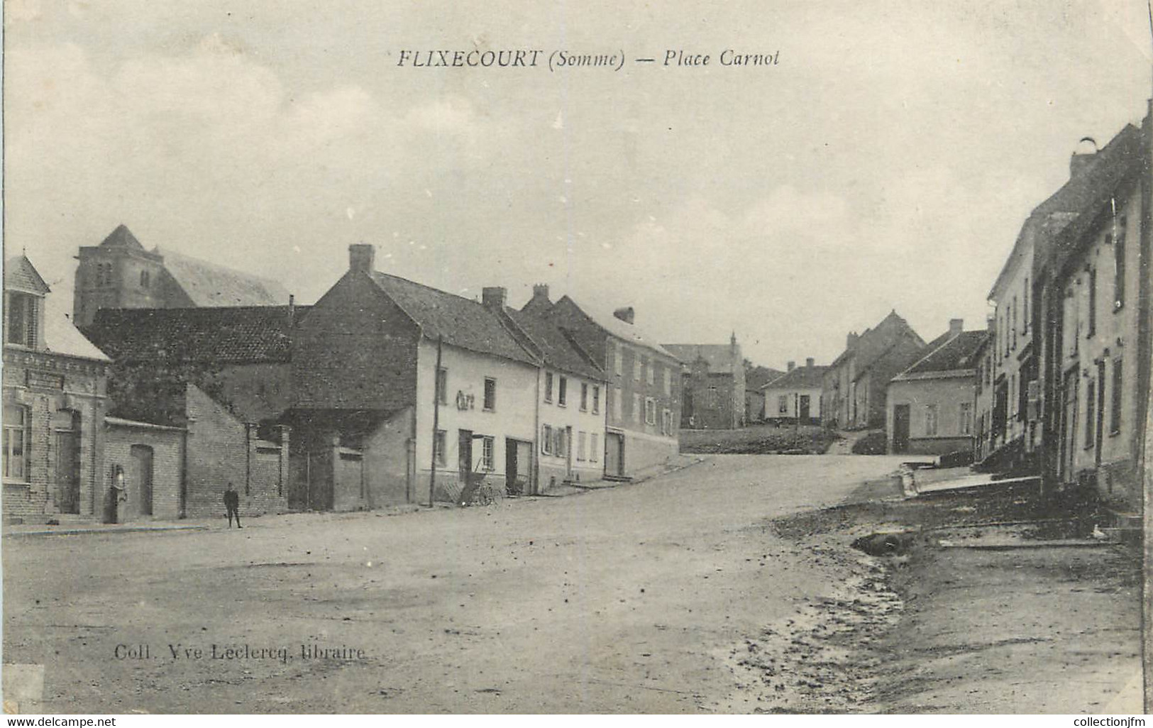 / CPA FRANCE 80 "Flixecourt, Place Carnot" - Flixecourt